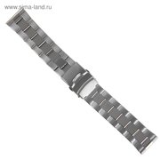  Ремешок для часов ширина 22 мм, длина 18 см, металл, серебристый (1268526) 