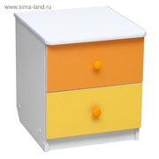  Тумба прикроватная «Радуга», 410 × 440 × 468 мм, цвет белый/оранжевый/жёлтый (4239124) 