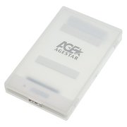  Внешний корпус для HDD/SSD AgeStar 3UBCP1-6G Sata пластик белый 2.5" 