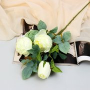  Цветы искусственные "Роза грация" 7х57 см, молочный (9222756) 
