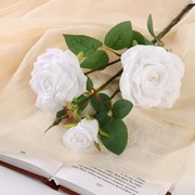  Цветы искусственные "Роза шарм" 8х58 см, белый (9222755) 