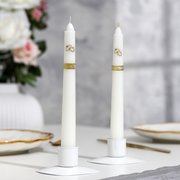  Набор свечей свадебных "Обручальные кольца", белый, родительские (2554853) 