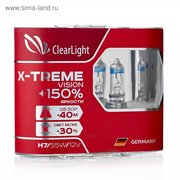  Лампа автомобильная, HВ3 Clearlight X-treme Vision +150% Light, набор 2 шт (4328666) 