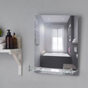  Зеркало, настенное, 50х40 см,  с полочкой и ограничителем (5304521) 