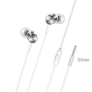  Наушники Borofone BM52 Revering wired earphones with microphone, silver 