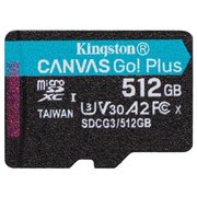  Карта памяти Kingston SDCG3/512GBSP microSDXC Canvas Go Plus без адаптера 