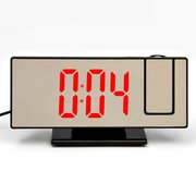  Часы настольные электронные с проекцией: будильник, термометр, календарь, USB, 18.5 x 7.5 см   91977 (9197731) 