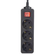  Сетевой удлинитель Perfeo PowerMate PF-A4680, 5,0м, 3 розетки, черный (PF-PM-3/5,0-B) 