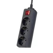 Сетевой удлинитель Perfeo PowerMate PF-A4678, 3,0м, 3 розетки, черный (PF-PM-3/3,0-B) 