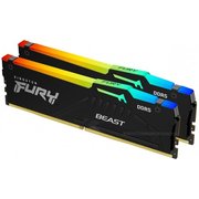  ОЗУ Kingston FURY Beast Black RGB (KF548C38BBAK2-64) 64GB U-DIMM DDR5 , 4800МГц, CL38 (Kit of 2) 