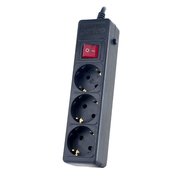  Сетевой фильтр Perfeo Power+ PF-A4668, 5,0м, 3 розетки, черный (PF-PP-3/5,0-B) 