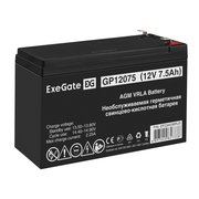  Аккумуляторная батарея ExeGate GP12075 (12V 7.5Ah 1227W, клеммы F2) 234538 
