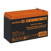  Аккумуляторная батарея ExeGate HR 12-7.5 (12V 7.5Ah 1228W, клеммы F2) 285638 
