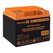  Аккумуляторная батарея ExeGate HRL 12-45 (12V 45Ah, под болт М6) 285666 