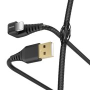  Дата-кабель Hama 00187221 Lightning угловой USB 2.0 1.5м черный 