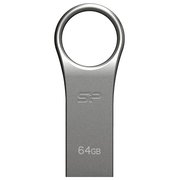  USB-флешка Silicon Power SP064GBUF2F80V1S Firma F80 64Gb, USB 2.0, серебро, металл 