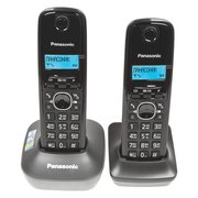  Радиотелефон Dect Panasonic KX-TG1612RUH темно-серый (труб. в компл.2шт) АОН 