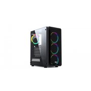  Корпус Powercase Mistral Z4 Mesh LED (CMIZB-L4) Tempered Glass, 4x 120mm 5-color fan, чёрный, ATX 