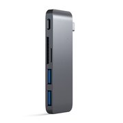  USB-хаб Satechi Type-C USB 3.0 Passthrough Hub для Macbook 12" серый космос. 