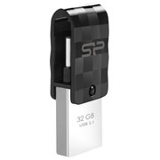 USB-флешка Silicon Power SP032GBUC3C31V1K Mobile C31, 32Gb OTG, USB 3.1/Type-C, Черный 