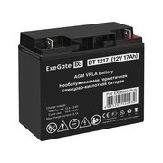  Аккумуляторная батарея ExeGate DT 1217 (12V 17Ah, клеммы F3 (болт М5 с гайкой) 285954 