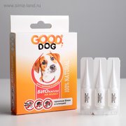  БИО капли GOOD DOG для щенков и собак от блох и клещей, 3 х 2мл (2855879) 
