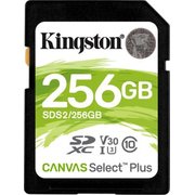  Карта памяти Kingston SDHC 256Gb Class10, Canvas Select 100R CL10 UHS-I 