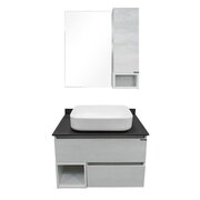  Зеркальный шкафчик COMFORTY Прага-75 00004144199 75x14x80h дуб белый 