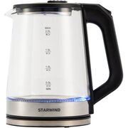  Чайник Starwind SKG5778 черный/прозрачный 