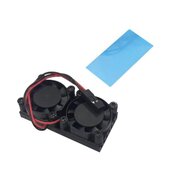  Вентилятор ACD RA535 (RASP3409) Double Fans (25*25*7mm) + Radiator (50*25*5mm) for Raspberry Pi 3B+/4B (2 шт) 