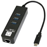  USB HUB 5BITES 3USB (UA3C-45-10BK) чёрный 