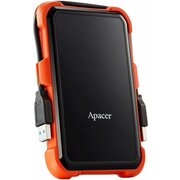  Внешний HDD Apacer AC630 AP2TBAC630T-1 2.5" 2TB USB 3.1, IP55, Win/Mac/Linux, Military Grade, Black/Orange 