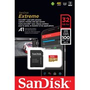  Карта памяти SanDisk (SDSQXAF-032G-GN6MN) 32GB microSDXC Class 10 UHS-I A1 C10 V30 U3 Extreme 100MB/s 
