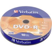  Диск DVD-R Verbatim 4.7Gb 16x bulk 10шт 43729 