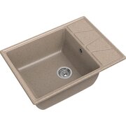  Мойка GranFest Vertex GF-V-680L мрамор, песочный 
