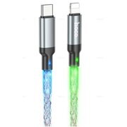  Дата-кабель HOCO U112 Shine charging, iP (серый) 