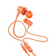  Наушники HOCO M107 Discoverer universal earphones with mic (оранжевый) 
