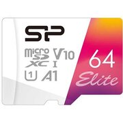  Карта памяти Silicon Power Elite A1 (SP064GBSTXBV1V20SP) 64GB microSDXC Class 10 UHS-I U1 100 Mb/s (SD адаптер) 