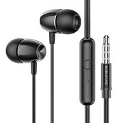 Наушники Borofone BM57 Platinum universal earphones with microphone, black 