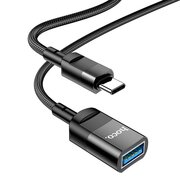  OTG переходник HOCO U107 Type-C Male to Type-C USB2.0 (черный) 