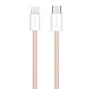  Кабель Xiaomi (Mi) Solove DW6 1m Pink Rus Type-C/Lightning 100 см 20W PD 3А, высокопрочная ABS+ оплетка, розовый 
