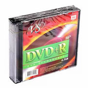  Диск DVD-R VS (VSDVDRSL501) 4.7 Gb, 16x, Slim Case (5), (5/200) 