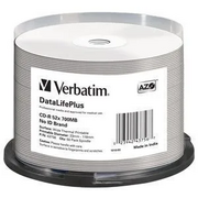  Диск CD-R Verbatim (43756) 700Mb 52x Cake Box (50шт) Printable 