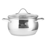  Кастрюля LARA Apple LR02-33 нерж 3.7л 
