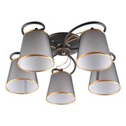  Люстра Hiper H055-5 черная/бронза 