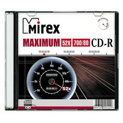  Диск CD-R Mirex (UL120052A8C) 700 Mb, 52х, Maximum, Бум. конверт (1), (1/600) 
