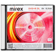  Диск DVD+R Mirex 8.5 Gb, 8x, Slim Case (1), Dual Layer (1/50) 