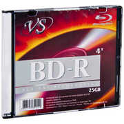  Диск BD-R VS (PERFEO) (VSBDR4SL02) 25 Gb, 6x, Slim Case (1), (1/200) 