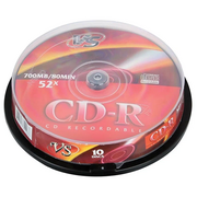  Диск CD-R VS (PERFEO) (VSCDRCB1001) 700 Mb, 52x, Cake Box (10), (10/250) 