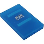  Внешний корпус AgeStar SUBCP1 Blue для HDD 2.5" SATA HDD/SSDUSB2.0, пластик, синий, безвинтовая конструкция 